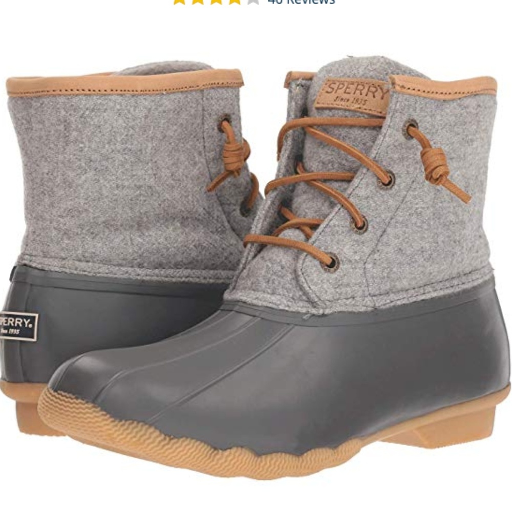 Sperry® Saltwater Emboss Wool boot, Drk Grey (7.5)